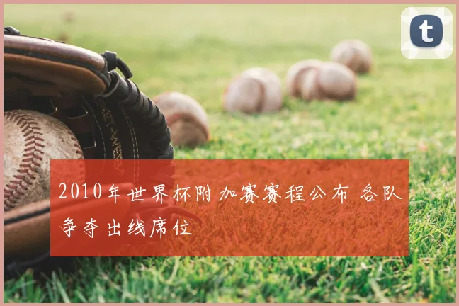 2010年世界杯附加赛赛程公布 各队争夺出线席位